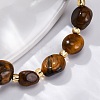 Natural Tiger Eye Beaded Bracelets for Women G-P563-07P-19-2