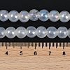 Baking Painted Electroplate Glass Beads Strands GLAA-G120-01B-4