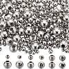SUNNYCLUE 500Pcs 6 Style 304 Stainless Steel Round Seamed Beads STAS-SC0006-94-1