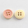 4-Hole Printed Wooden Buttons X-BUTT-R032-070-2