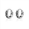 316 Stainless Steel Skull Hoop Earrings for Men Women EJEW-C045-04-1