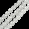Baking Paint Imitation Jade Glass Round Bead Strands DGLA-Q021-6mm-01-2