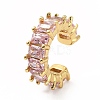 Cubic Zirconia Tennis Cuff Earrings EJEW-K093-09G-04-1