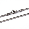 Non-Tarnish 304 Stainless Steel Square Snake Chains Necklaces LS-NJEW-K049-06P-2