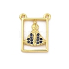 Brass Micro Pave Cubic Zirconia Pendants KK-U066-21A-G-1
