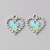 Platinum Alloy Rhinestone Pendants FIND-TAC0008-69P-05-1
