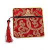 Chinese Brocade Tassel Zipper Jewelry Bag Gift Pouch ABAG-F005-01-2
