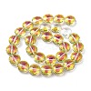 Electroplate Transparent Glass Beads Strands EGLA-M032-01A-HR01-4