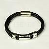 Leather Cord Bracelets X-BJEW-C337-12-1