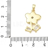 Brass Rhinestone Pendants RB-CBACCCF-03G-3