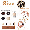 Natural Wood Beads WOOD-CD0001-02-4