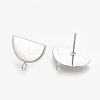 Brass Stud Earrings Findings KK-S345-191P-2