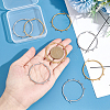 Unicraftale 8Pcs 2 Colors 304 Stainless Steel Huggie Hoop Earring Findings STAS-UN0044-76-4