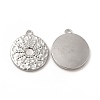 Tarnish Resistant 304 Stainless Steel Pendant Cabochon Settings STAS-A070-17P-1