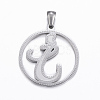 Non-Tarnish 304 Stainless Steel Pendants STAS-K162-051P-1