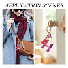 Alloy Resin Butterfly Keychains KEYC-TADJ0002-02G-H-7