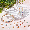 60Pcs 6 Colors Golden Tone Alloy Enamel Beads ENAM-AR0001-53-4