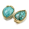 Natural Turquoise Faceted Pendants G-M431-06G-08-2