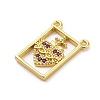 Brass Micro Pave Cubic Zirconia Pendants KK-U066-21B-G-2