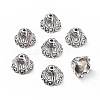 Tibetan Style Alloy Bead Caps TIBEB-EA9700YKG-AS-LF-1