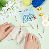 Alloy Rhinestone Evil Eye Pendant Locking Stitch Markers with Acrylic Beads HJEW-AB00081-3