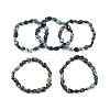 Natural Turquoise Bead Stretch Bracelets BJEW-K213-64-2