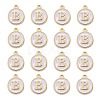 Golden Plated Alloy Charms LS-ENAM-S118-01B-2