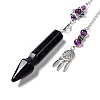 Natural Banded Agate Pointed Dowsing Pendulums G-I322-01P-09-3