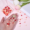 100Pcs 4 Styles Dyed Synthetic Coral Beads CORA-SP0001-18-3