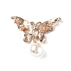 Butterfly with Plastic Imitation Pearl Enamel Pin JEWB-I020-01KCG-2
