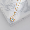 304 Stainless Steel Enamel Geometric Magnetic Photo Locket Pendant Necklaces for Women WG980C2-04-1