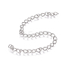 Tarnish Resistant 3.28 Feet 304 Stainless Steel Chain X-CHS-G017-06P-0.5mm-2