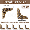 96Pcs Iron Bag Decorate Corners Protector PURS-CP0001-05-2