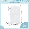 Arch Shaped Acrylic 48-Hole Earring Display Stands EDIS-WH0016-058B-2