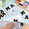 12Pcs 2 Styles Polyester Embroider Thread Iron on/Sew On Patches PATC-FG0003-66B-3