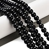 Natural Obsidian Bead Strands G-R173-6mm-02-5
