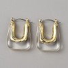 Acrylic Rectangle Hoop Earrings EJEW-WH0012-039A-1