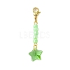 Star Glass & Seed Beads Pendant Decoration HJEW-JM02111-4