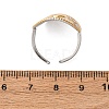 304 Stainless Steel Double Color Cuff Rings RJEW-S635-01GP-J-3