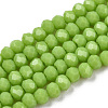 Opaque Solid Color Glass Beads Strands EGLA-A034-P8mm-D30-1