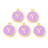 Golden Plated Alloy Enamel Charms X-ENAM-S118-10Y-2