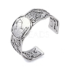 Constellation Alloy Open Cuff Bangles for Women Men BJEW-C064-01AS-10-1