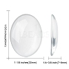 Transparent Oval Glass Cabochons X-GGLA-R022-40x30-2