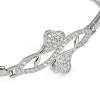 Rack Plating Brass Micro Pave Clear Cubic Zirconia Link Chain Bracelets BJEW-Z069-02P-02-2