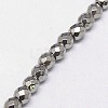 Electroplate Non-magnetic Synthetic Hematite Beads Strands G-J169B-3mm-07-3