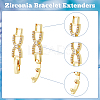 10Pcs 2 Colors Bowknot Rack Plating Brass Clear Cubic Zirconia Watch Band Clasps ZIRC-DC0001-09-4