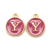 Golden Plated Alloy Enamel Charms ENAM-S118-08Y-1