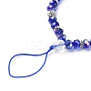Rondelle Glass & Polymer Clay Rhinestone Beads Phone Hand Strap Chains HJEW-YW0001-05B-2