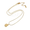 PVD Vacuum Plating 304 Stainless Conch Shell Shaped Pendant Round Snake Chain Necklaces NJEW-Z044-03G-2