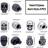 10Pcs 5 Style 304 Stainless Steel European Beads OPDL-UN0001-04-4